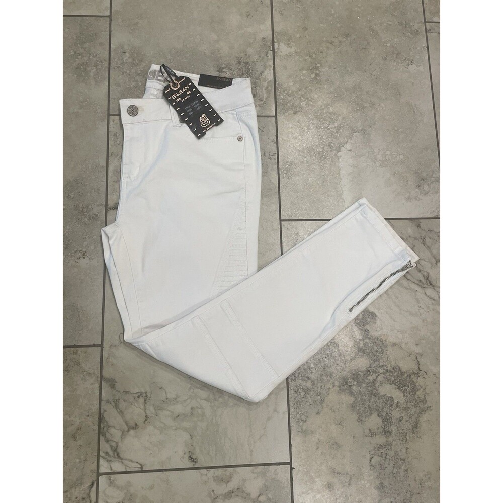 EnJean White Moto Ankle Skinny Denim Jeans NWT